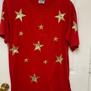 Red and gold star teeshirt